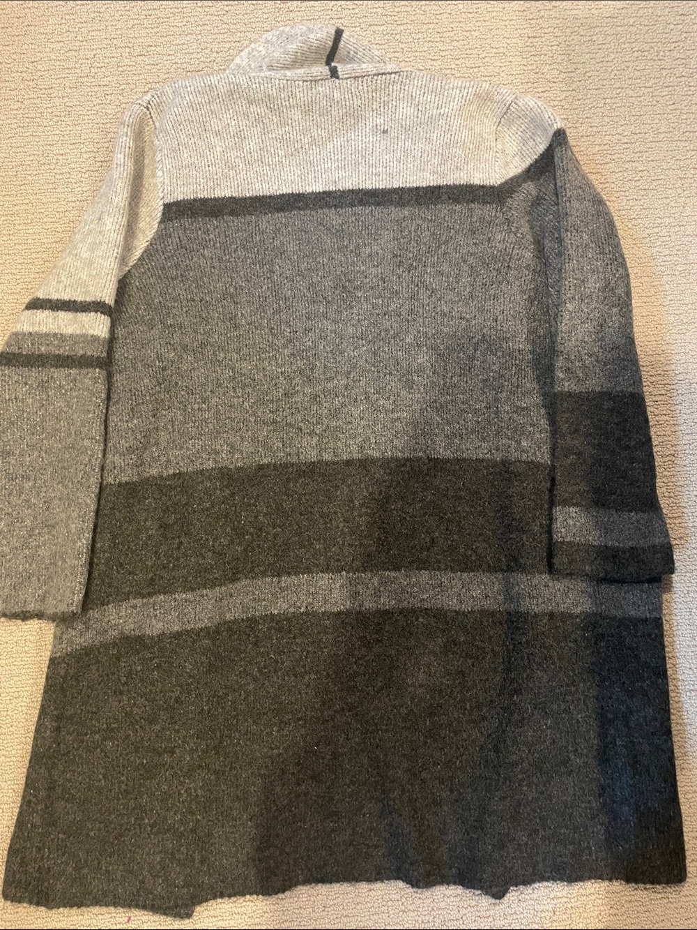 Joseph A. Women’s Marled Gray Knit Shawl Cardigan - Picture 4 of 4